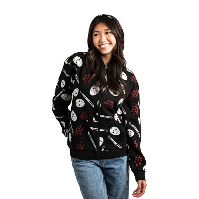 Friday The 13th AOP Adult Zip Up Hoodie