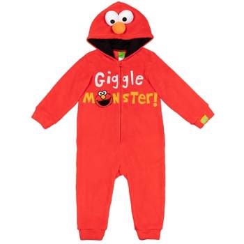 Sesame Street Elmo Cookie Monster Baby Zip Up Cosplay Costume Coverall Infant to Toddler