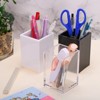 Unique Bargains Acrylic Large Capacity Square Office Home Pencil Holder - 4 of 4