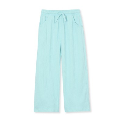 Lands' End Kids Pull On Knit Gauze Wide Leg Pants