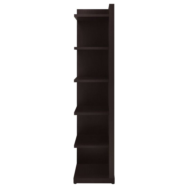 71&#34; Modern 6 Shelf Corner Bookcase Cappuccino - Coaster, 5 of 11