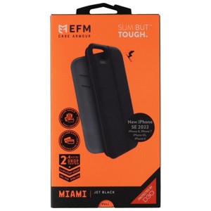 EFM Miami Series Wallet Case for Apple iPhone SE 2022/ 8 / 7 / 6 /6s - Jet Black - 1 of 1