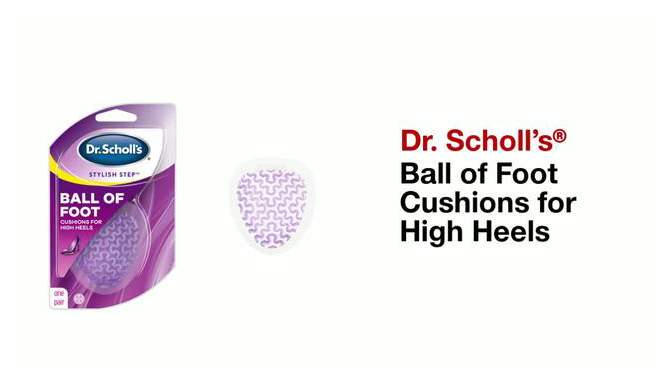 Dr. Scholl&#39;s &#160;Love Your Heels &#38; Wedges Ball of Foot Cushions - Women&#39;s Shoe Size 6-10 - 1 Pair, 2 of 14, play video