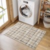 Washable Rug Modern Plaid Rug Non Slip Non Shedding Rug Low Pile Rugs Foldable Indoor Carpet for Living Room Bedroom Study Room Guest Room Playroom - 4 of 4