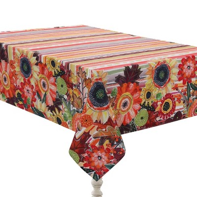 Harvest Snippets Rectangular Fall Fabric Tablecloth 70" x 120"
