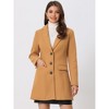 INSPIRE CHIC Women's Notched Lapel Single Breasted Outwear Fall coat - 2 of 4