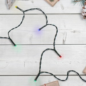 Northlight Wide Angle LED Christmas Lights - Multicolor - 3' Green Wire - 10ct - 1 of 2