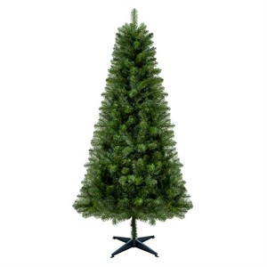 Cesicia 6FT Artificial Christmas Tree, PVC Full Branches, for Holiday Decoration - 1 of 4