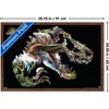 Trends International Jurassic World: Rebirth (2025) - T. Rex Silhouette Framed Wall Poster Prints - 3 of 4