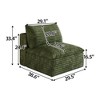 MAYEERTY 1-Seater Sofa Green - Single Compact Seat, Corduroy, No Assembly, Great for Corner/Small Space - 4 of 4