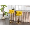 Swivel Bar Stools Set of 2 Adjustable Counter Height Chairs with Footrest for Kitchen, Dining Room 2PC/SET - 3 of 4