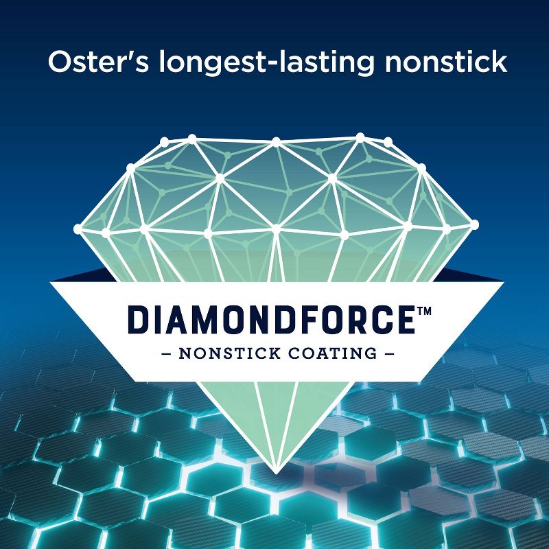 Oster DiamondForce Nonstick Flip Waffle Maker - Silver, 3 of 13