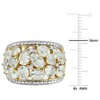 EVERLY JEWELRY | Yellow Plated Sterling Silver 0.07 CT TW Diamond And 6 CT TGW Green Quartz Fashion Ring - 4 of 4