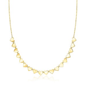 Ross-Simons Italian 14kt Yellow Gold Hearts Necklace Size 18 - 1 of 4
