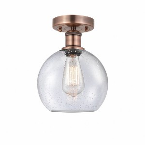 Athens - 1 Light Semi-Flush Mount In Industrial Style-10.75 Inches Tall and 8 Inches Wide - 1 of 1