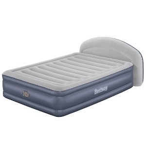 Bestway Tritech LoungeLux Headboard 33" Queen Air Mattress, Air Bed with Built-in AC Pump for Quick Inflation - 1 of 4