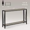Acekool Industrial Console Table with V-Design, 2-Tier Entryway Sofa Table for Living Room & Hallway, Space-Saving Storage - 2 of 4