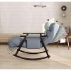 CAVINAS Velvet Glider Rocking Chair with Adjustable High Backres and Footrest,Upholstered Rocking Chairs,Nursery Accent Chair for Bedroom - 4 of 4