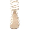 Allegra K Women's Open Toe Knots Strap Lace Up Chunky Heels Sandals - 2 of 4