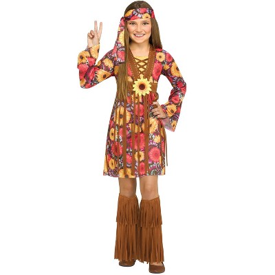 Fun World Flower Power Hippie Girls' Costume, Small (4-6) : Target