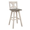 Amsonia Cross Back Bar Height Dining Swivel Chair in White (Set of 2) - Lexicon - 3 of 4