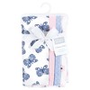 Hudson Baby Baby Girls Cotton Flannel Burp Cloths 4pk, Beautiful Butterfly, One Size - 2 of 4