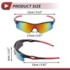 Unique Bargains Motorcycle Riding Goggles PC Tri-acetel for Outdoor Sports Dirt Bike ATV Purple Silver Tone Lens Red Black Frame 1Set - 4 of 4