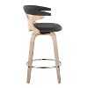 Set of 2 Gardenia Counter Height Barstools - LumiSource: Swivel, Upholstered, Foam-Filled - 3 of 4