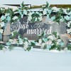 Unique Bargains Artificial Flowers Hanging Vine Rose Vine Garland 86.6" White Cyan 4 Pcs - 3 of 4