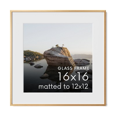 Haus and Hues Brushed Metal Frame with Real Glass, Gray/Bronze