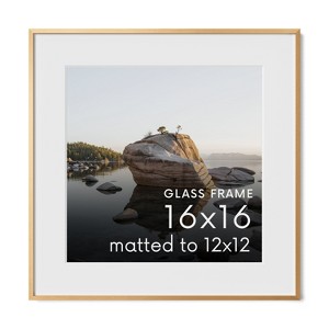 Haus and Hues Brushed Metal Frame with Real Glass, Gray/Bronze - 1 of 3