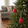 HomeRoots Set of Four Red And Natural Holiday Bell Shaped Ornaments - 2 of 4