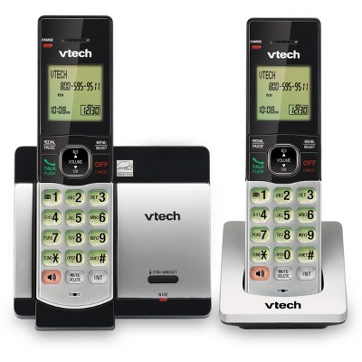 VTech DECT 6.0 Expandable Cordless Phone w/ 2 Handsets - Silver CS5119-2