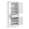 NicBex Storage Buffet Cabinet 72" Freestanding Kitchen Pantry Floor Sideboard Cabinet with 4 Doors, Drawer and 3 Adjustable Shelves - 2 of 4