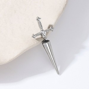 Anna-Kaci Women's Swords Drop Earrings with Crystals - 1 of 4