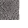 Knightsbridge Diamond 220 GSF Non Skid Back Bath Rug Set - 2- Piece - 17x24 and 21x34", Silver - 3 of 4