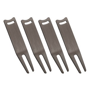 Unique Bargains Metal Bending Golf Divot Repairing Curved Spits 4 Pcs - 1 of 4