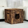 Cat Litter Box Furniture, Hidden Litter Box Enclosure Cabinet with Single Door, Indoor Cat House, Rustic Brown 20.5" x 20.5" x 19.7" - 4 of 4