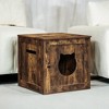 Cat Litter Box Furniture, Hidden Litter Box Enclosure Cabinet with Single Door, Indoor Cat House, Rustic Brown 20.5" x 20.5" x 19.7" - image 4 of 4