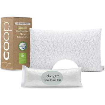 Coop Home Goods The Original Cut-Out Adjustable Pillow, Queen Size Bed Pillows for Neck & Head Support, Memory Foam - Medium Firm for Side Sleeper