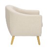 Rockwell Polyester/Wood Accent Chair with Ottoman, Button-Tufted - LumiSource - 2 of 4
