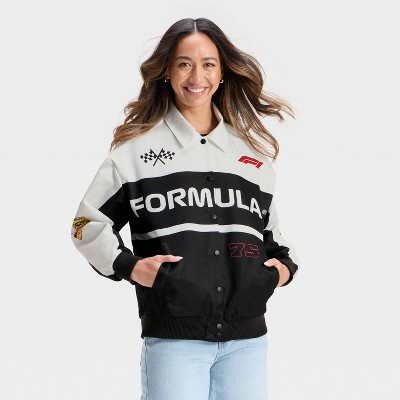 Women's F1 Graphic Jacket - Black/White
