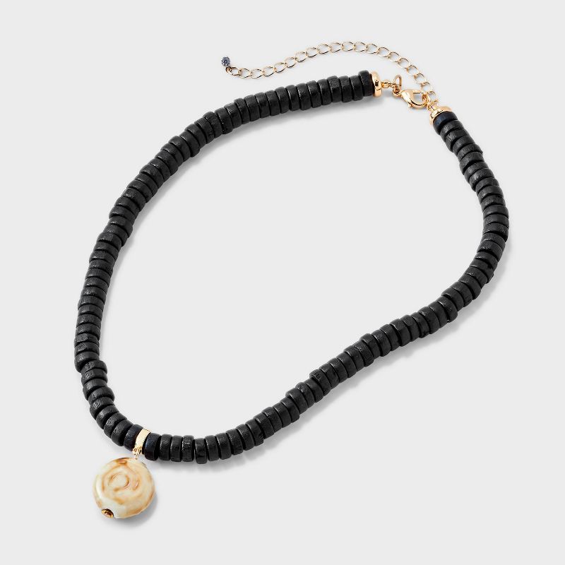 Beaded Choker with Wood Shell - A New Day&#8482; Gold, 4 of 6