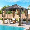 Erommy 10' X 10' Hardtop Gazebo,Outdoor Gazebo with Aluminum Frame,Galvanized Steel Double Roof - 2 of 4