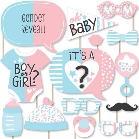 Baby Shower Party Decorations Boy Or Girl Gender Reveal Party Supplies With  Photo Booth Props From Cat11cat, $11.91