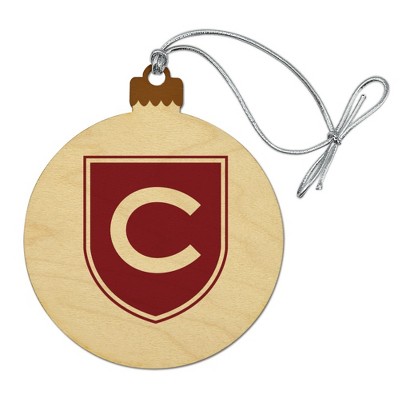 Colgate University Secondary Logo Wood Christmas Tree Holiday Ornament