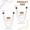 Unique Bargains Women Men Clothes Dress Round Rhinestone Tassel Chain Brooch Pins 2 Pcs - 2 of 4