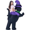 SYNCFUN Adults Inflatable Halloween Costumes, Riding a Black Cat Inflatable Costume, Kitty Blow Up Costumes - 2 of 4