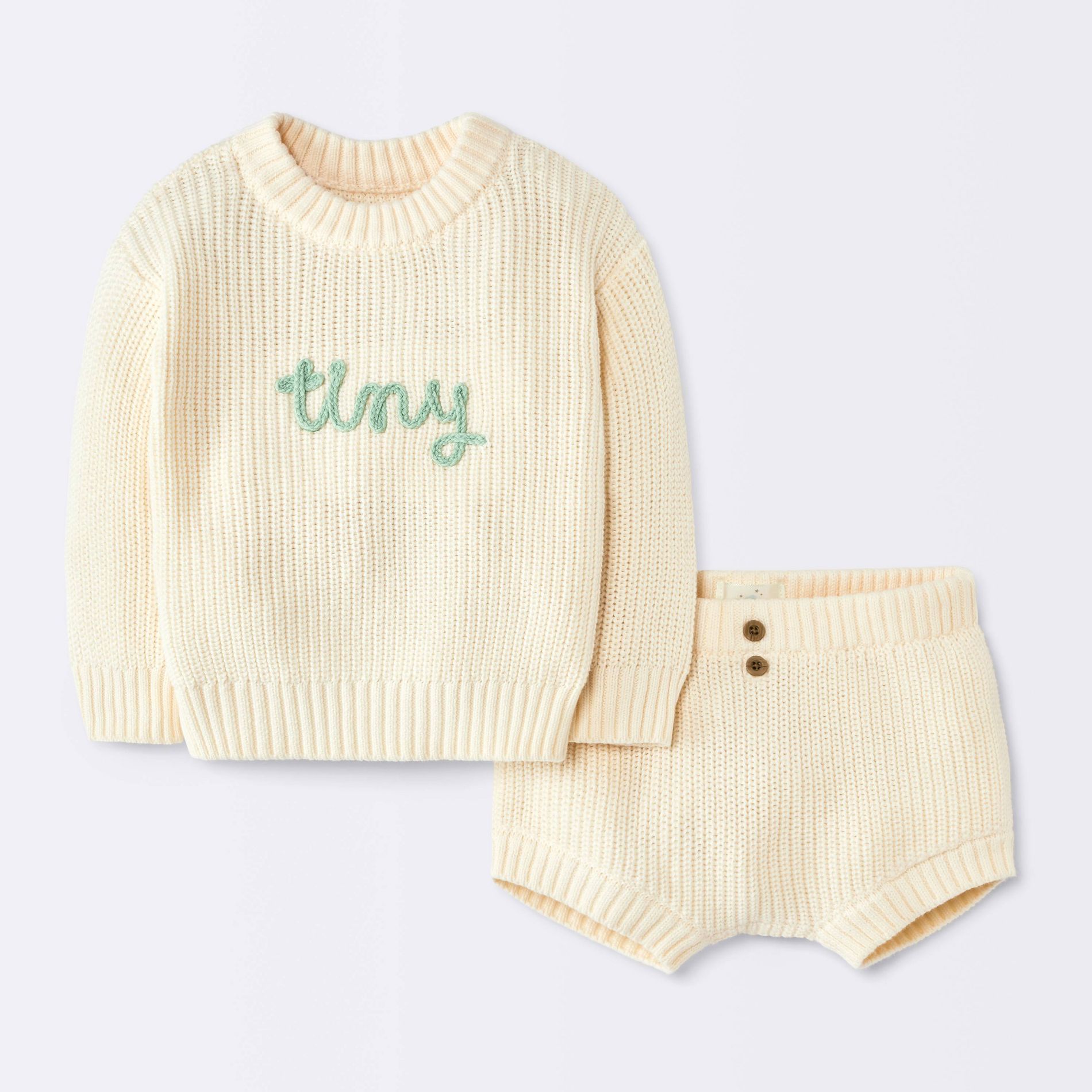 Baby Girls' 2pc Top and Bottom Sets - Cloud Island™ Off-White