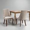 Set of 2 Velvet Dining Chairs with High Backrest, Solid Wood Curved Legs, Flocked Rayon Upholstery & Foam Cushion for Dining Room or Kitchen - 3 of 4